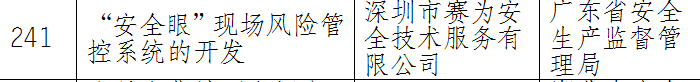 2017年安全生產(chǎn)重大事故防治關鍵技術科技項目
